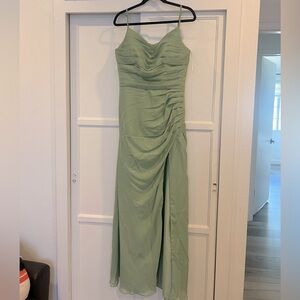Sage green bridesmaid dress